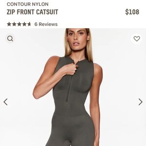 SKIMS ZIP FROMT CAT SUIT 🩶🩶🩶🩶